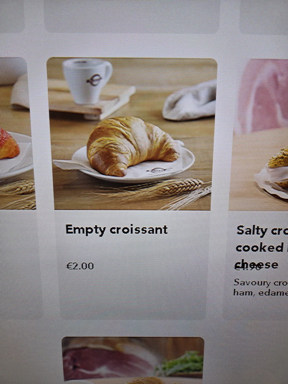 empty croissant