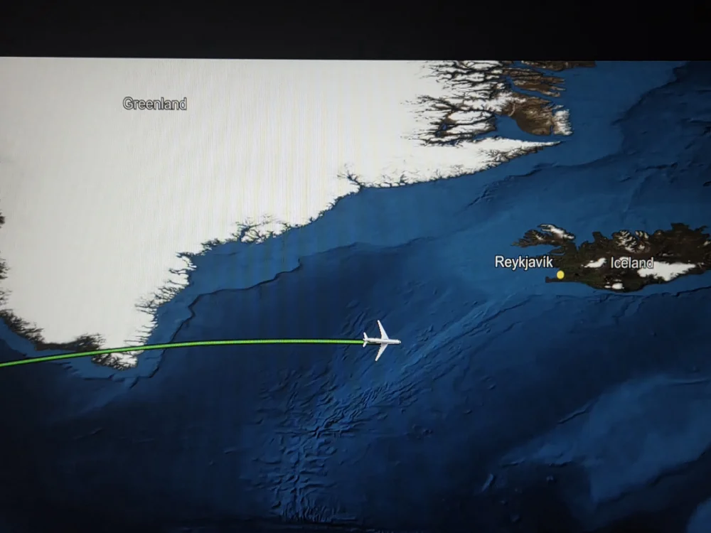 flying over iceland