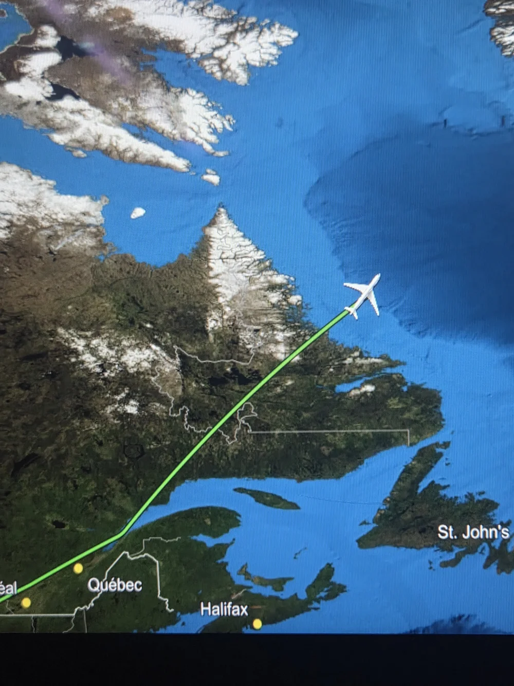 flying over labrador
