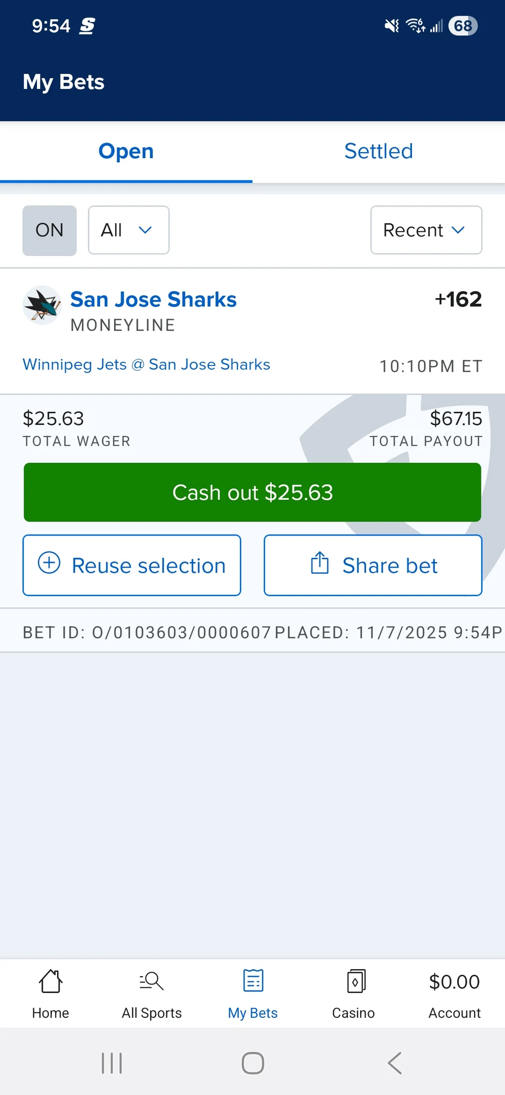 if rangers hold up i'm going all in on sharks