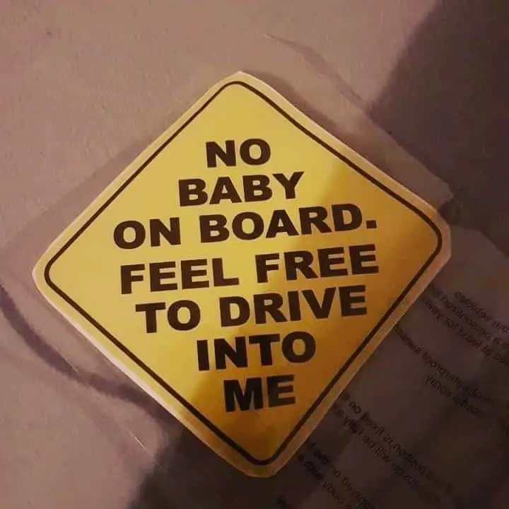 no baby on board