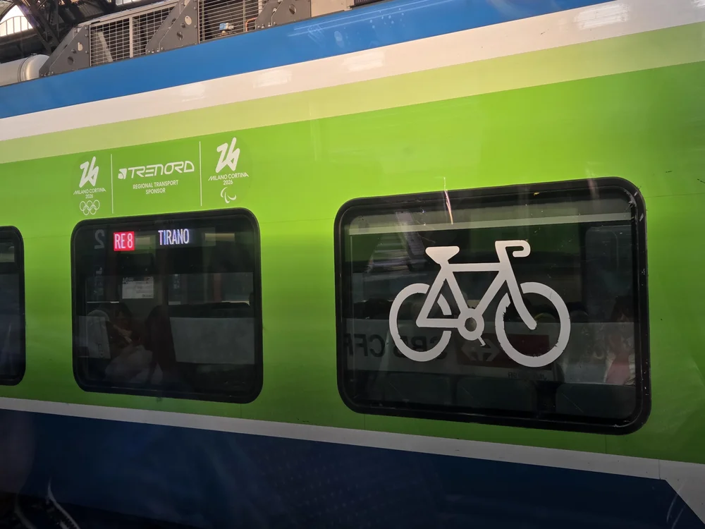 on the train to lake como