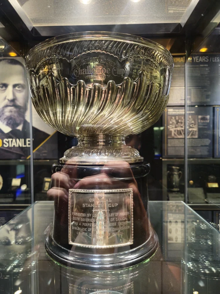 the original stanley cup at the hall of fame