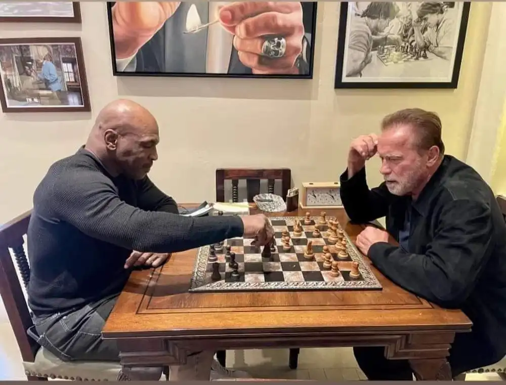 tyson vs arnold playing chess