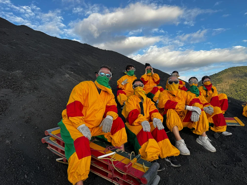 cerro negro nicaragua sled down