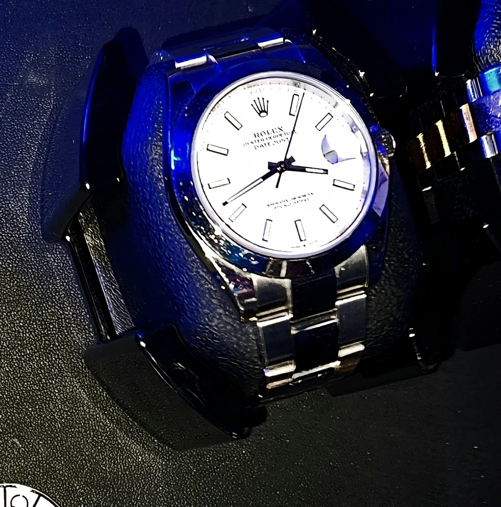 datejust oyster with chromalight hour markers and hands