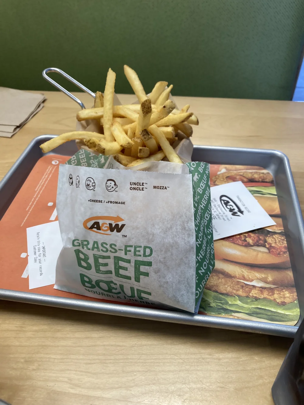 aw burger fries