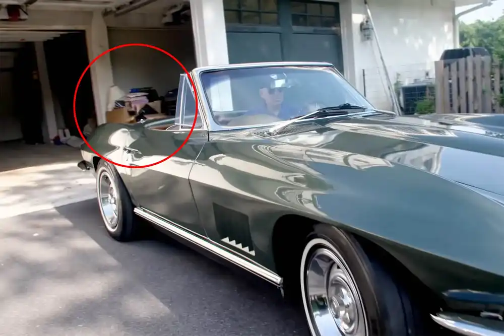 biden in a convertible