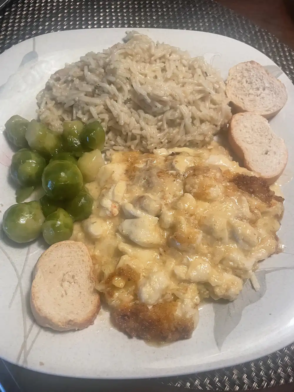 crab au gratin with rice