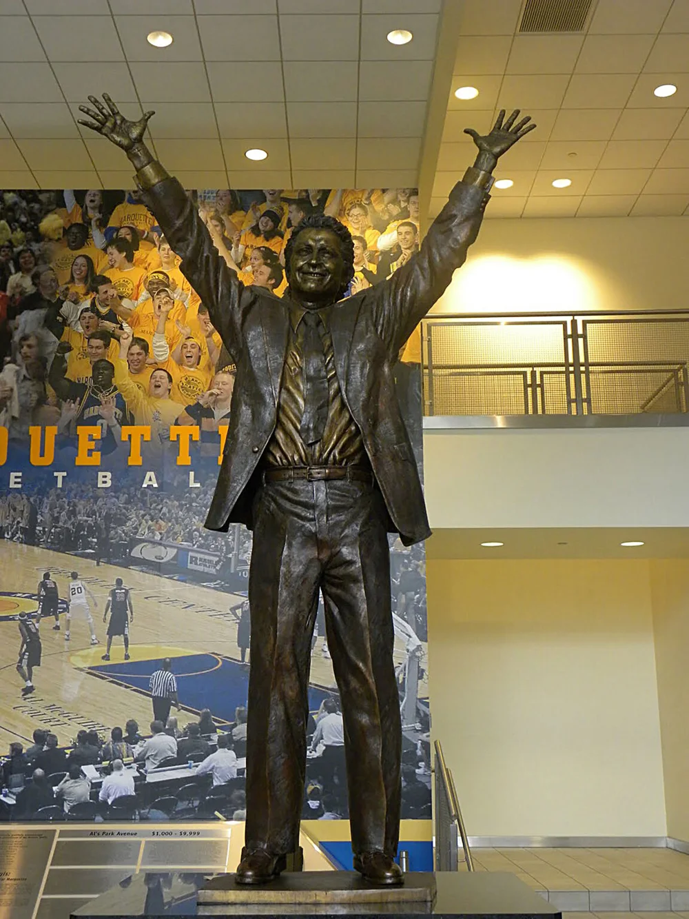 legendary coach al mcguire statue
