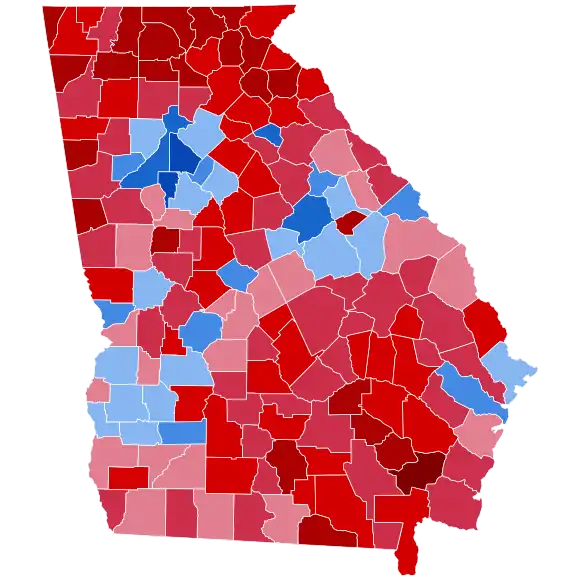 georgia county by political party