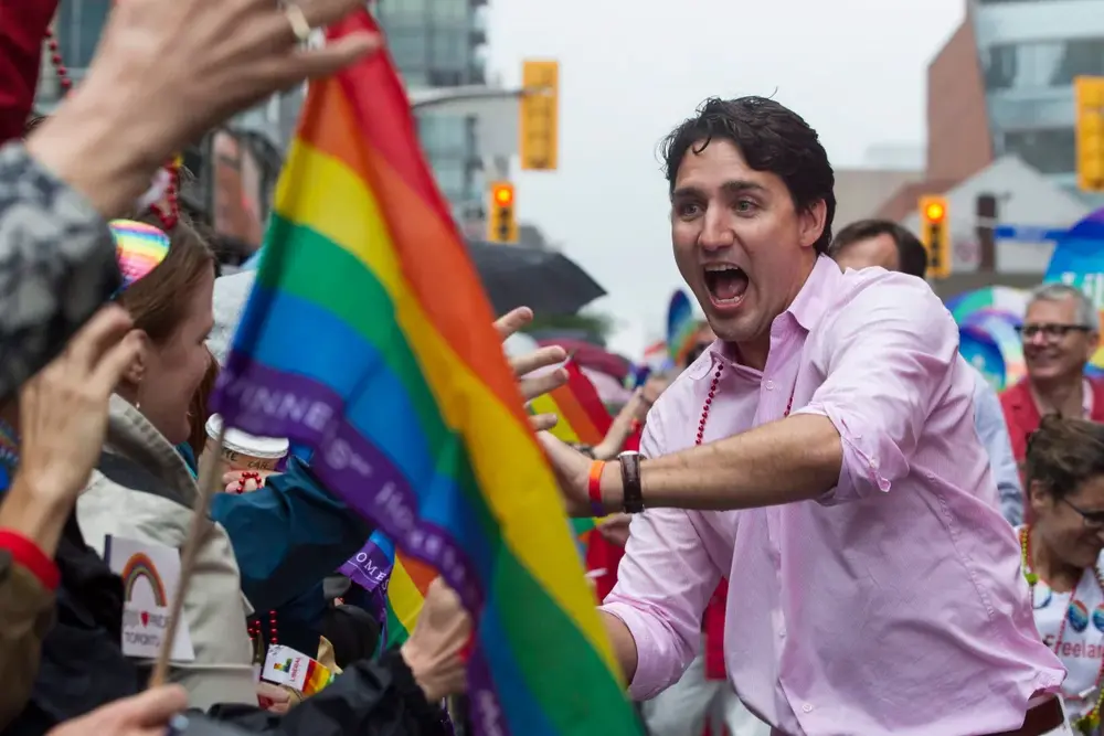 happy gay justin trudeu