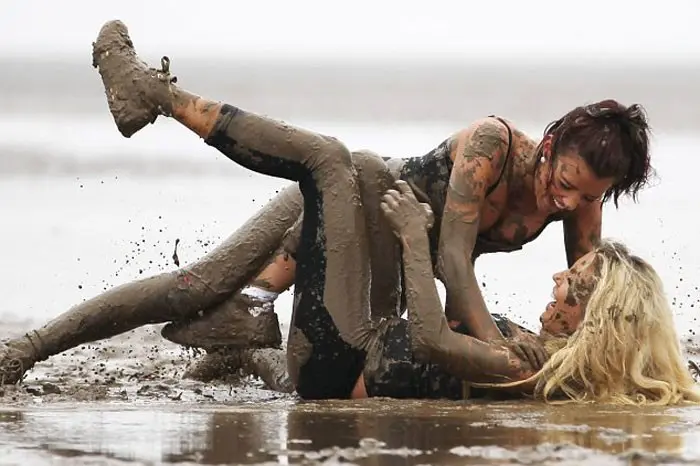 mud wrestling