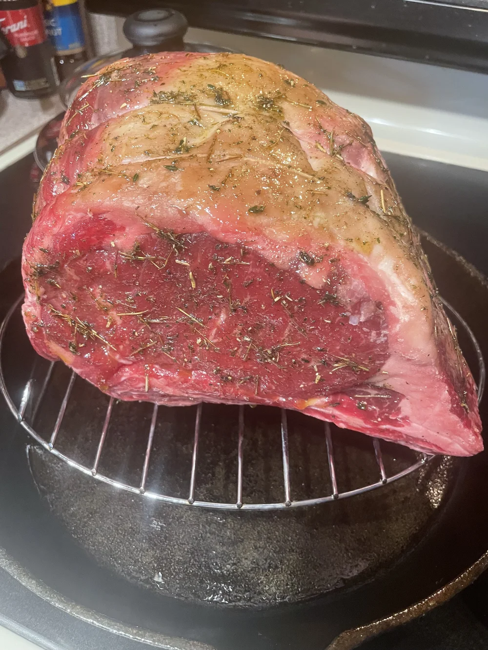 prime roast going to oven