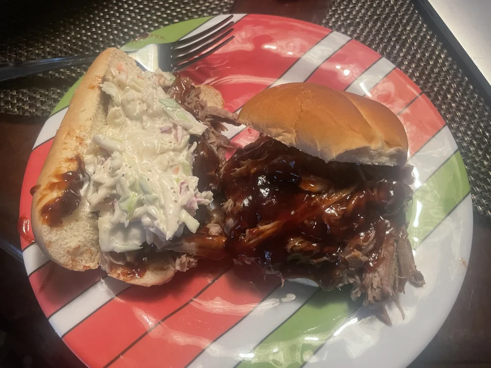 pulled pork and cole slaw