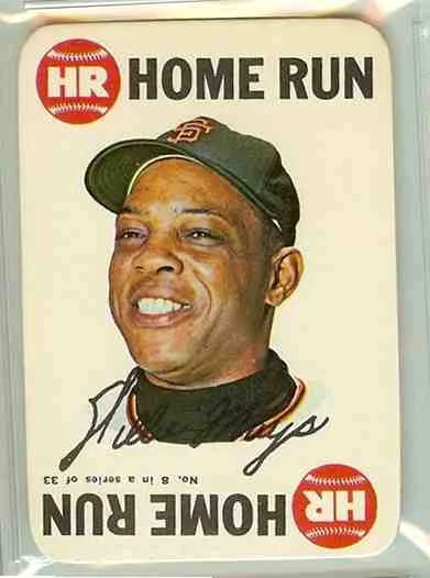 willie mays baseball card homerun