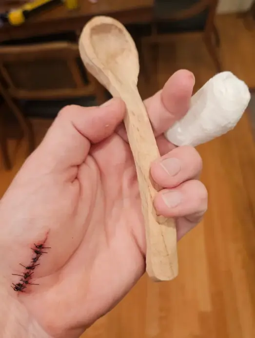 almost done carving my first spoon