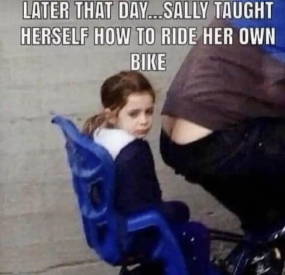 self taught bike riding