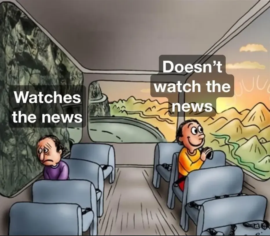 watching news vs no news
