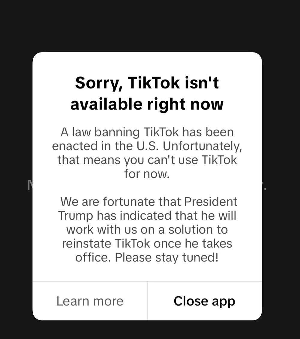 tiktok banned