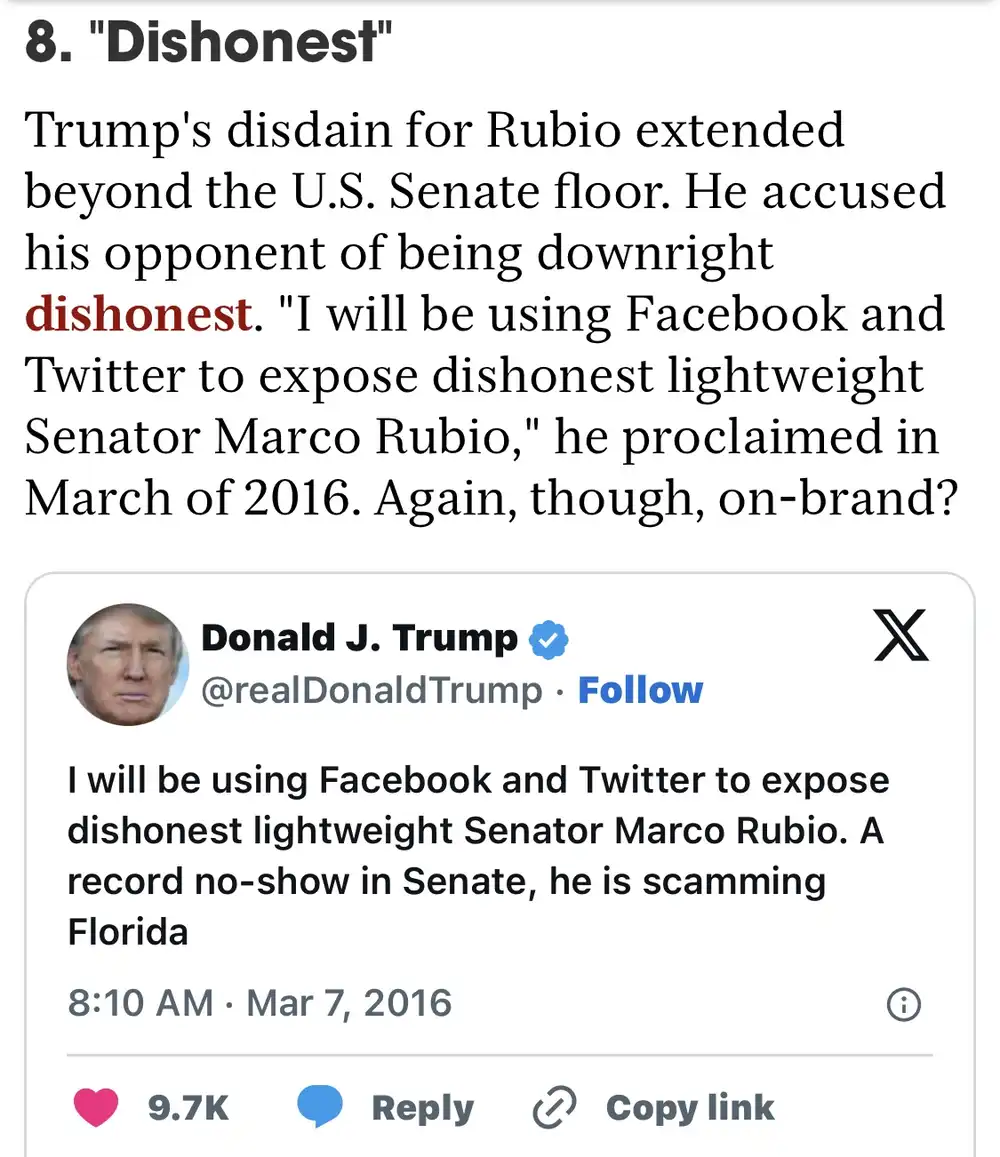 dishonest marco rubio