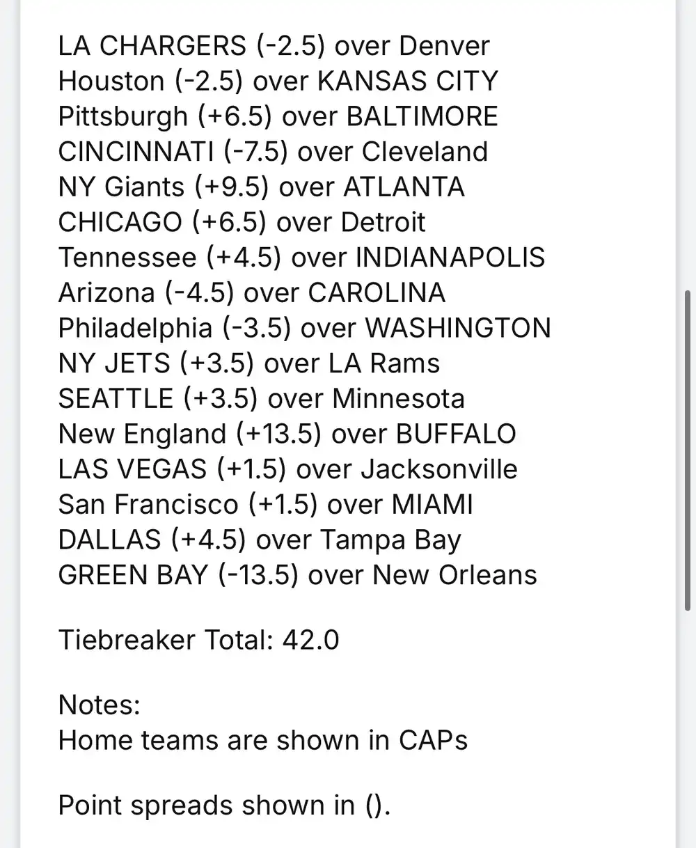 nfl pool 20241223