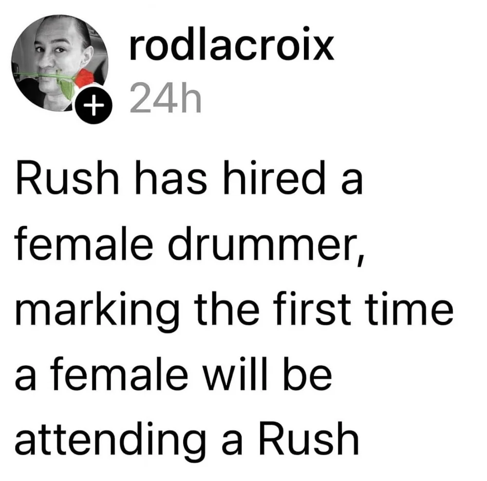 rush female drummer