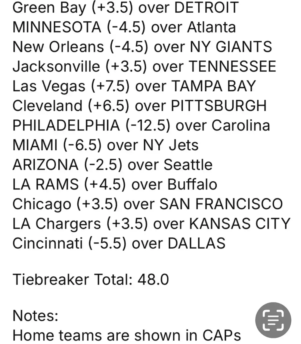 trons nfl pool 20241208